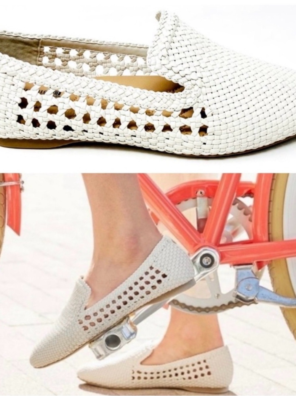 Birdies Women's Starling White Woven Flats 5.5